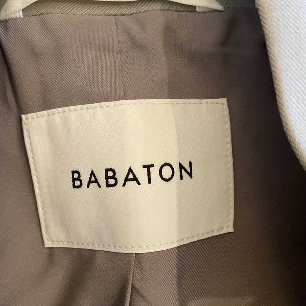 💚🩶 Aritzia Babaton Wool Blazer Sage Green Blazer Sz 0 EUC Minimalist Office - Picture 4 of 11